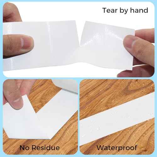 Duct Tape, 2 Inch x 35 Yards, 1 Roll, Waterproof and Heavy Duty, Tear by Hand, for Packing Repairing and Crafts (White)