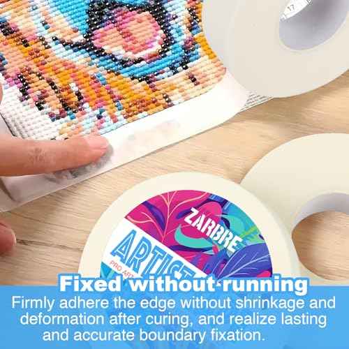 Artist Tape, White Art Tape for Watercolor Paper, Medium Tack Masking Drafting Tape for Painting Canvas Framing, Acid-Free, 0.5in x 164FT Long