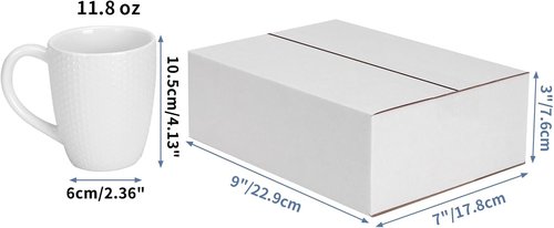 Hoikwo Shipping Boxes - Set of 30 White Corrugated Cardboard Boxes for Small Business Packaging