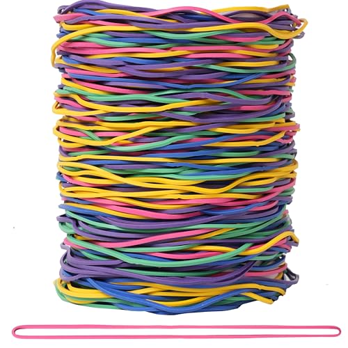 Multicolor Balloon Arch Rubber Bands #117A – 200 pcs, 7" x 1/16", Heavy-Duty Elastic