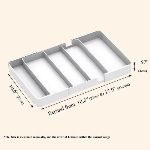 Yagizaai Shallow Drawer Organizer, Expandable Office Drawer Organizers Dividers, Pen Organizer for Desk, Tray Box Accessories for Desktop, Bathroom, Kitchen, Makeup, Vanity, Medicine