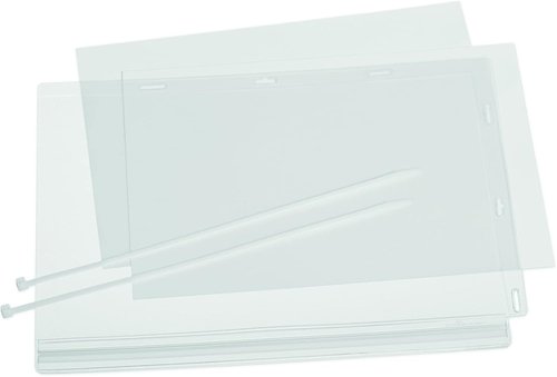 Durable Water-Resistant Sign Holder Pockets with Cable Ties - Letter Size 8.3" x 11.7" Inches - IPX5 Tested Transparent Document Holders - Perfect for Outdoor Information Displays - Pack of 5