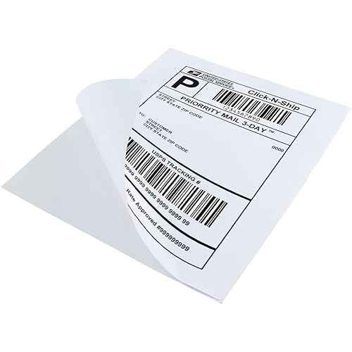L LIKED 50 Full Sheet Self Adhesive Shipping Labels 8.5 x 11 Inches, Address Labels for Laser & Inkjet Printers (50 Sheets)
