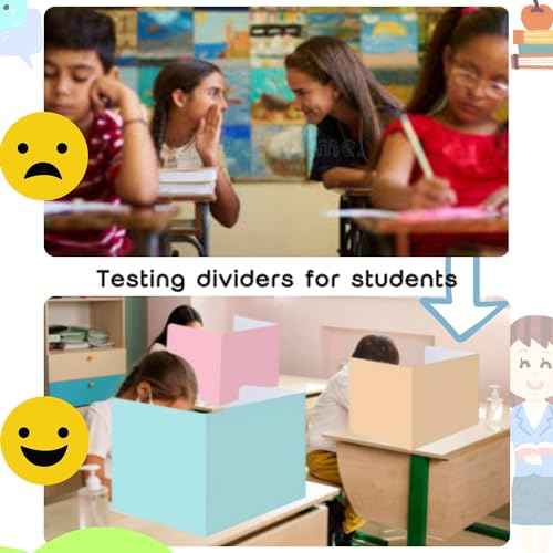 10-Pack Privacy Shields for Student Desks, Office Desk Dividers for Students, Privacy Folders Testing Dividers for Classroom