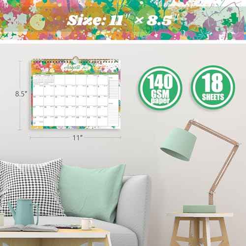 Calendar 2025-2026, 18 Months Wall Calendar July 2025 to Dec 2026 Calendar with Julian Dates, 11" X 8.5" (Colorful)