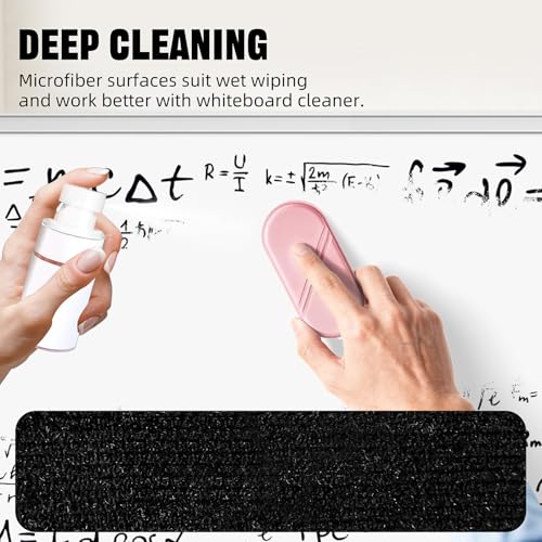 Pink Magnetic Dry Erase Eraser - Whiteboard & Glass Board Cleaning, 1-Pack