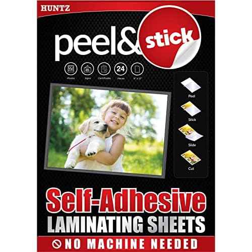 Pack of 24 Self-Adhesive Laminating Sheets 9x12 ? Letter Size, 4 mil, Clear Laminate Sheets, Self-Sealing, No Machine Needed, for Protecting Documents, Photos & Vinyl Stickers
