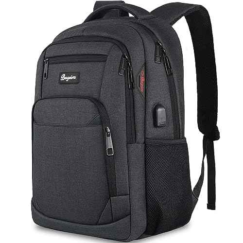 17.3 Inch Laptop Backpack, School Backpacks for teen boys, College High School Backpack. Travel Backpacks with usb Charging Port for Women Men. Anti-theft Waterproof Work Bookbags, Black