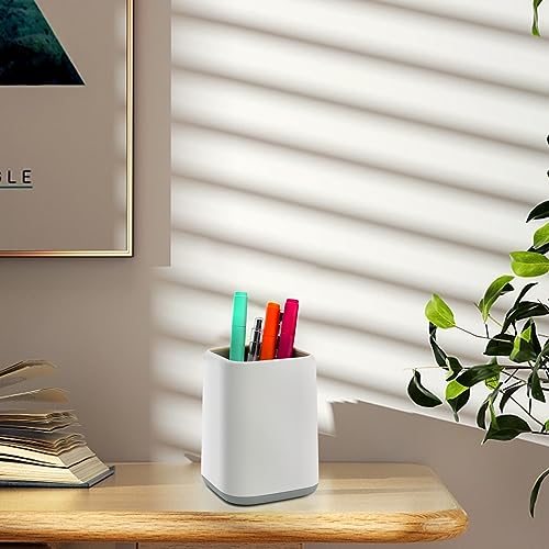 ZUFECY Gray Pen Holder Stand for Desk - Scandinavian Style Office & Makeup Organizer