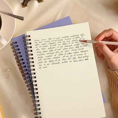 Sinmoe 39 Pack Sketch Book Bulk A5 Unlined Spiral Notebook 100 Pages Blank Notebook 5.5 x 8.3 Inches Soft Cover Kraft Memo Sketchbook for Office Supplies(Simple Colors)