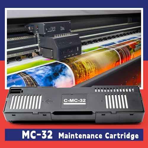 MC-32 Maintenance Cartridge Replacement for Canon imagePROGRAF TC-20 TC-20M TC-5200 TC-5200M Large Format Printer, Upgraded MC32 Waste Ink Cartridges Maintenace Tank