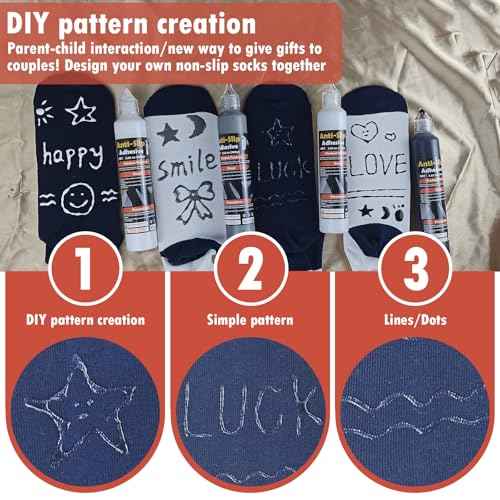 Sock Stop Glue 100ml, Clear Non-Slip Glue is Latex-Free and Water-Based, Odorless and Washable, Sock Anti Slip Adhesive for Hangers, Carpets, Bathroom Mats