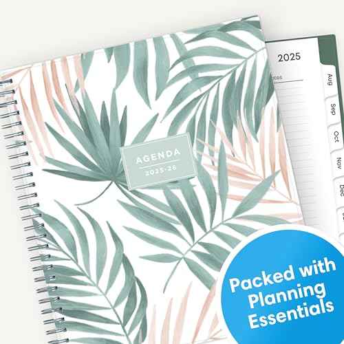 Blue Sky 2025-2026 Weekly and Monthly Academic Year Planner Calendar, July 2025 - June 2026, 8" x 10.875", Flexible Cover, Wirebound, Laminated Tabs, Seychelle