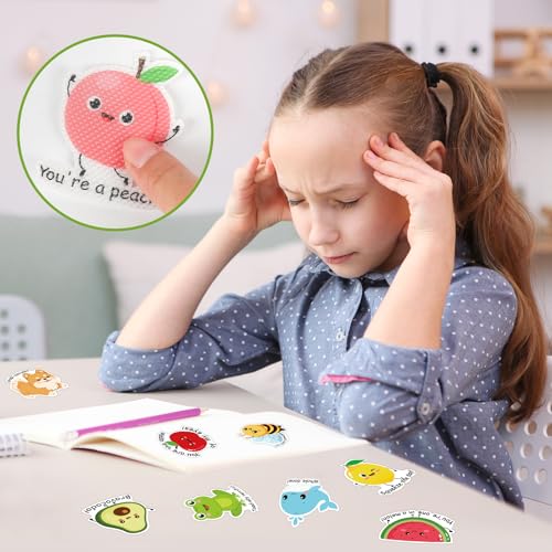 Colorful Large Anxiety Sensory Stickers Calm Stress Relief Motivational Textured Patches