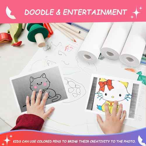 15 Rolls Instant Camera Refill Print Paper, HD Kidizoom Print Camera Paper Refill for Most Kids Instant Camera (57X25mm)