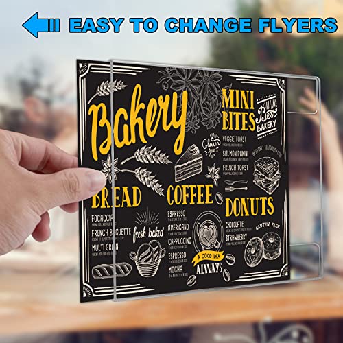 15 Pcs 8.5"¡¿11 Acrylic Sign Holder Wall Mount, Horizontal, No Drilling Clear Wall Frame, Door Sign Holder with Adhesive Tape, for Offices Shop, Promotions, Homes Restaurants, Photo, Picture, Events, Meeting
