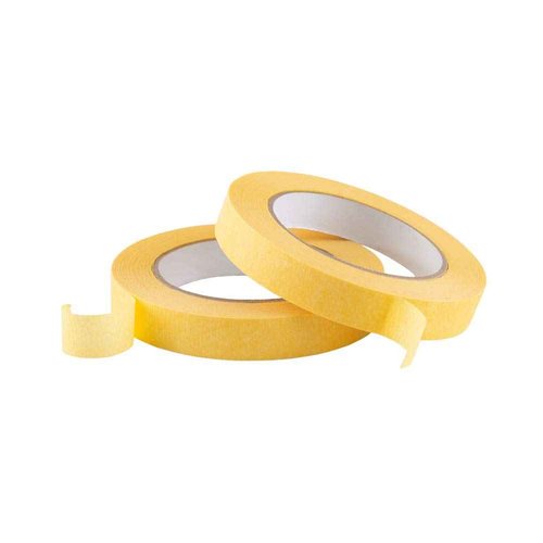 Lichamp 5-Pack Yellow Automotive Refinish Masking Tape 1.4-inch and 20-Pack Yellow Automotive Refinish Masking Tape 0.7-inch