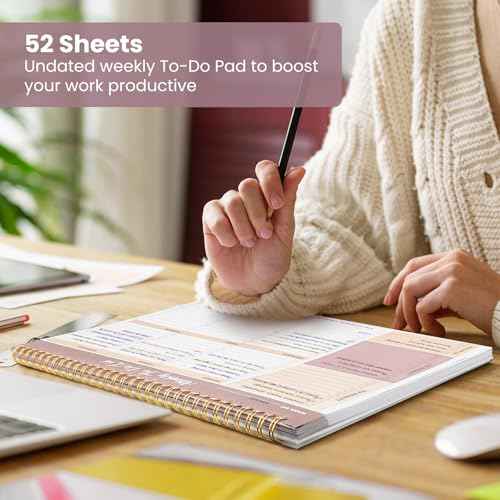 Weekly To Do List Notepad with 52 Undated Sheets£¨8.5"¡¿11"£©- Undated Weekly Planner Notepad for Office Desk Accessories and Supplies - Midnight Lilac
