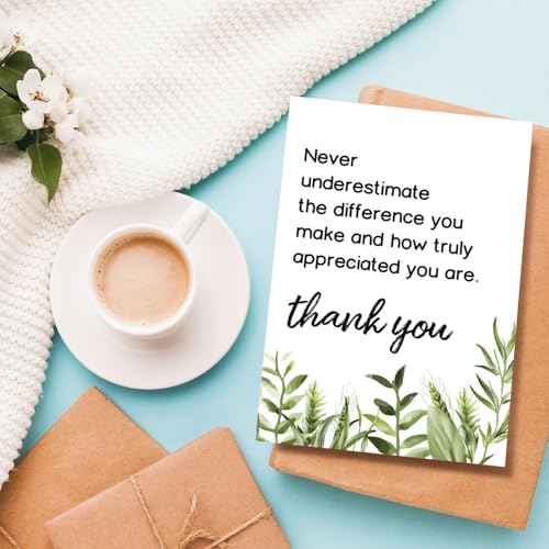 Employee Thank You Card, Appreciation Card for Coworker Boss Staff, Never Underestimate The Different You Make...