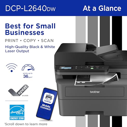 Brother DCP-L2640DW Wireless Monochrome Multi-Function Printer - New / Printer Only