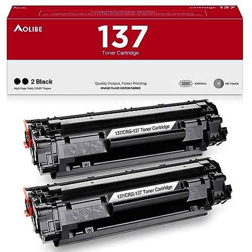 137 Compatible Toner Cartridge Replacement for Canon 137 Black Toner Cartridge, use for Canon ImageCLASS MF232w, MF242dw, MF212w, MF216n, MF217w, MF244dw, MF247dw, MF249dw, MF227dw, 2 Pack