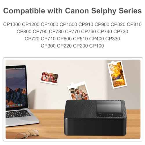 Compatible with Canon Selphy Series Ink and Paper, KP-108IN 3 Color Ink Cassette and 108 Sheets 4 x 6 Paper Glossy(100mm x148 mm) for Selphy CP1500 CP1300 CP1200 CP1000 CP910 CP900 CP810