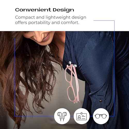 Readerest Magnetic Glasses Holder (3 Pack), Magnet Clip for Readers, Sunglasses & Work Badges for Men & Women, USA Made