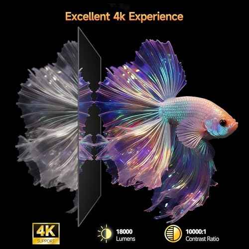 Mini Projector with WiFi and Bluetooth, Portable Projector Native 1080P Support 4k with 180¡Æ Adjustable Stand, Max 180" Display Proyector Built-in Speakers