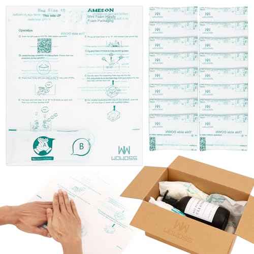 WOWOSS 16 Pack 16"x14" Expanding Packing Foam, Expanding Foam for PC/Electronic Components/Equipment/Fragile Items, Rapid Expansion, Stable & Secure, Easy to Use - Essential for Moving