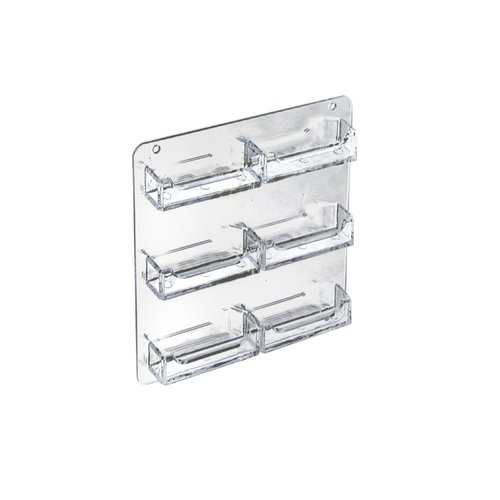 Azar Displays 252221 8.5" W x 8.5" H 6- Pocket Wall Mount Business Card Holder