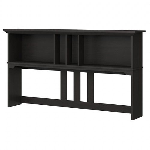 Bush Furniture Salinas 60W Hutch for L Shaped Desk in Vintage Black