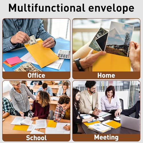 ESSENTIAL 120 Pack 6x9 Inches Manilla Envelopes Self Seal Closure Office Mailing