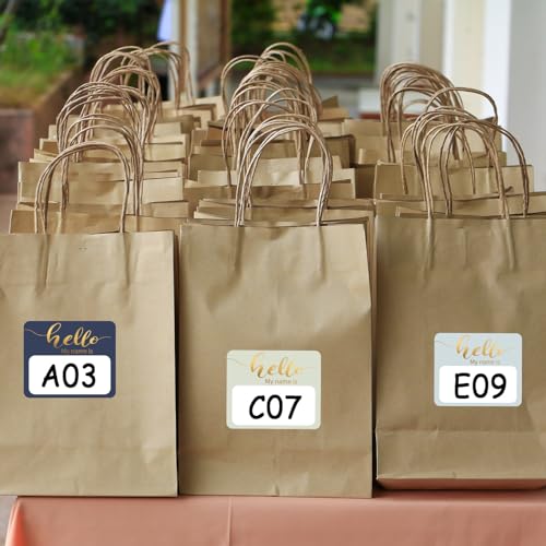 120 Pcs Gold Foil Name Tag Stickers - Classroom, Office & Party Labels