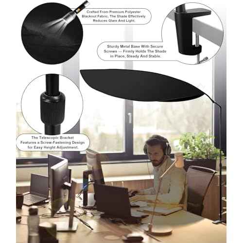 Adjustable Cubicle Shade and Desk Shade, 2025 New Office Cubicle and Desk Shade, Desk Canopy to Block Light and AC Airflow, for Cubicle Cover & Light Shield for Partitions to Block Overhead Light
