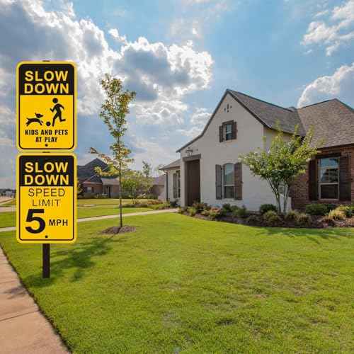 1 Pcs 6 Ft Traffic Road Street Sign Post Stakes Driveway Stand Heavy Duty Metal for Outdoor Lawn Yard Fence Parking Stop Outside Fits Signs 10 to 18 Inch Adjustable Black