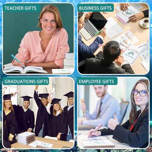 20 Sets Inspirational Turtle Gifts Includes 20 Turtles Spiral Notebooks 20 Glowing in The Dark Ballpoint Pens Employee Appreciation Gifts Bulk for Coworker Staff Team Turtle Lovers