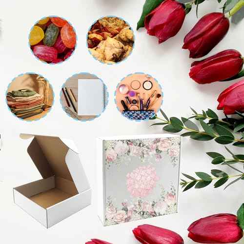 10x10x3 inch Shipping Boxes, White Corrugated Cardboard Box Literature Mailing Shipping Packaging Recyclable Storage Boxes and Craft Gifts Giving Products Business White Box Set of 25 (10''x10''x3'')