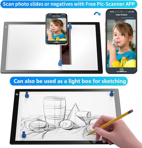 A4 Ultra-Thin Light Box for Slide and Negative Scanning - USB Powered