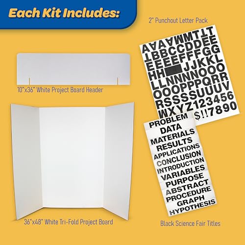 Flipside Products 36x48 Inch Project Board Kit | 10 Pack School Presentation Display