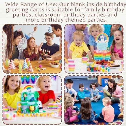 200 Set Unique Happy Birthday Card Bulk with Envelope and Sticker Blank Greeting Card Large 5 x 7 Inch Suitable for Office Kids Women Men, 20 Styles(Retro Style)