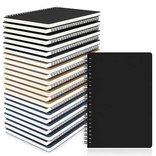 EUSOAR Spiral Notebook College Rule, A5 24 Packs 5.5"X8.3" 120 Pages Lined Travel Writing Notebooks Journal, Memo Notepad Sketchbook, Students College Office Business Diary Book Journal-3 Colors