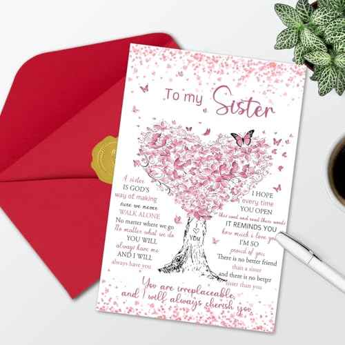 Happy Birthday Card for Sister, Lovely Sister Bday Cards,Unique Gifts Ideas for Women,Birthday Gifts from Brother