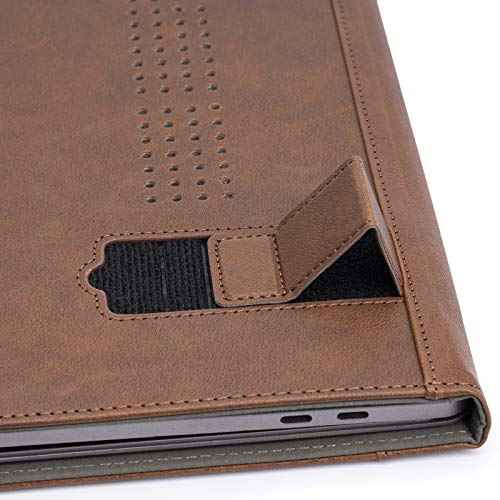 TYTX Compatible with MacBook Air 15 inch Case 2023 2024 Release M3 A3114 M2 A2941 with Liquid Retina Display & Touch ID Laptop Sleeve Protective Folio Book Cover with Vents (Dark Brown)
