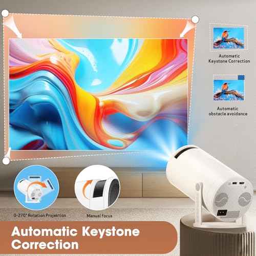 Weelikeit Projector Native 1080P Bluetooth Projector 4K Support, Portable Outdoor Movie Projector, Home Mini Projector with Speaker Compatible with Smartphone,HDMI,USB,AV,Fire Stick,PS5
