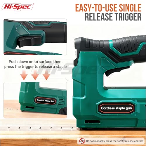 Hi-Spec 4V Cordless USB Staple Gun Kit with Case for Upholstery & DIY