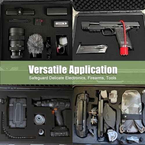 4 Pack Gun Case Foams-16 x 12 x 2 Inch Pick and Pluck Shadow Packing Foam Sheets for Craft, Black Polyurethane Toolbox Carry Case Foam Inserts, Closed Cell Foam for Gun Cases Padding Storage Organizer