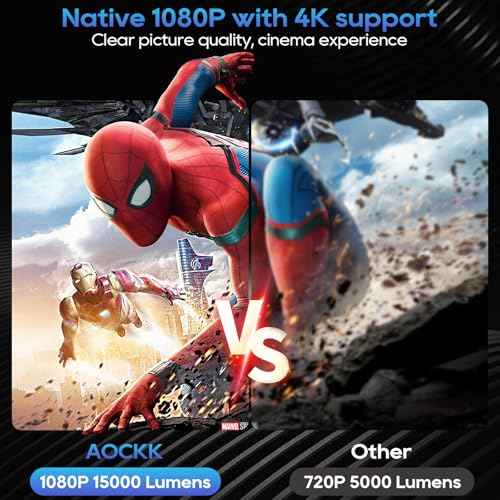 Mini Room Projector, Projector for Bedroom(Built-in Speaker, With HDMI Cable), 200-inch Large Screen, Ntive 1080P Projector, Compatible With 4K, Supports Smartphones/TV Sticks/PS5/Laptop/HDMI/USB