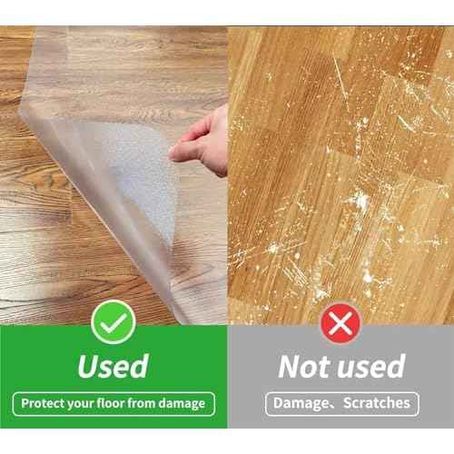 SHAREWIN Office Chair Mat for Hard Wood Floors - 30"x48" Heavy Duty Anti-Slip Hardwood Floor Protector Rug - Easy Clean