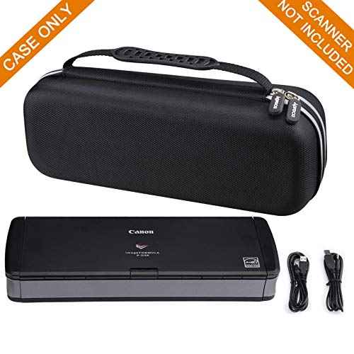 Aproca Portable Case Compatible with Canon ImageFORMULA R10 / ImageFORMULA P-215II Portable Document Scanner, Storage Hard Bag - Black (Case Only)