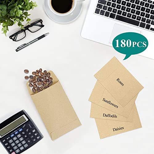 Joyberg One Size Coin Envelopes 2.35x3.5 inch Brown Kraft Small Seed Packets